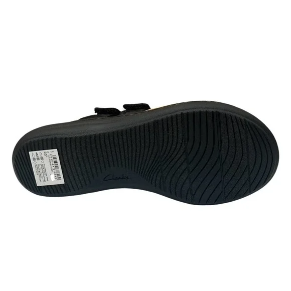 Clarks Women's Laurieann Gema Leather Thong Sandal Size 7 Black Arch Support - Picture 13 of 14